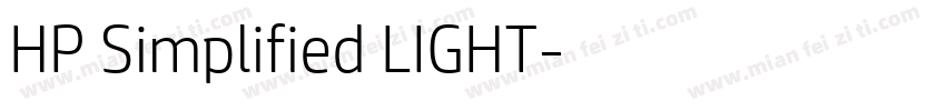 HP Simplified LIGHT字体转换